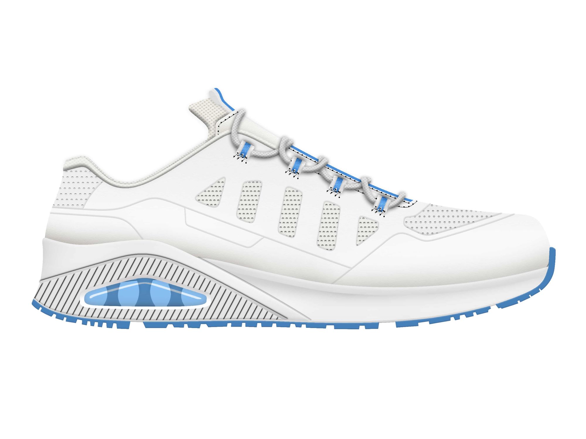 GH-CF649 Lightweight Slip-Resistant Healthcare & Food Prep Work Shoe - GUANGHE Safety Footwear OEM Jinjiang